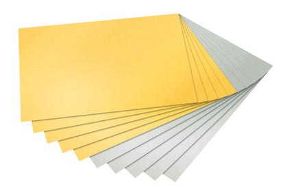 folia Block de hârtie colorată aurie și argintie 10 coli 130 g/mp DIN A4 pentru decorațiuni și scrapbooking