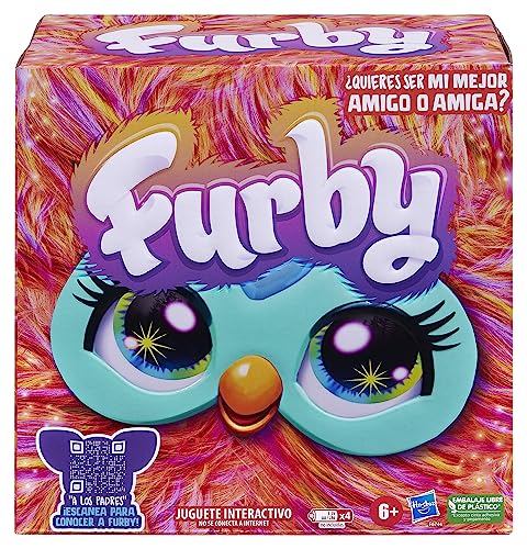 Jucarie interactiva Hasbro, Furby Pink, 15 accesorii, limba Spaniola, 6 ani