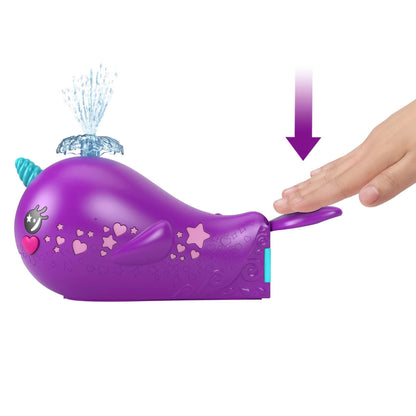 Polly Pocket Sparkle Cove Barcă Narval HKV71, 4+ ani