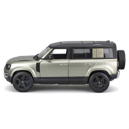 Bburago Land Rover Defender 110 2022 Mașinuță replică metalică 1:24 cu uși care se deschid 3+ ani (verde)