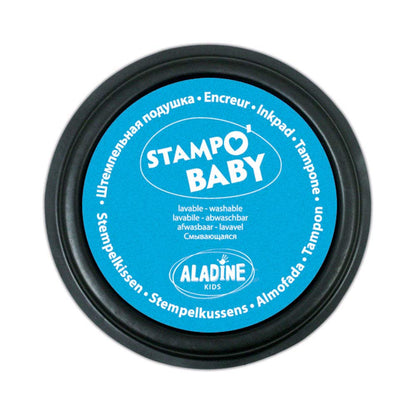 Aladine Stampo Baby Set de 2 Tampone Cerneală Turcoaz și Roz pentru Copii de la 18 Luni