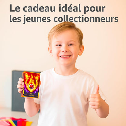Someja Set cărți Pokémon oficiale 30 piese cu 5 cărți strălucitoare fără duplicate de la 3 ani (franceză)