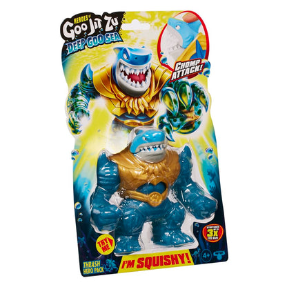 Eroii Goo Jit Zu Bandai Figurina de Acțiune Deep Goo Sea Thrash - CO42565 - Figurine Elastice Colorate care Se Întind și Se Îndoaie pentru Distracție!