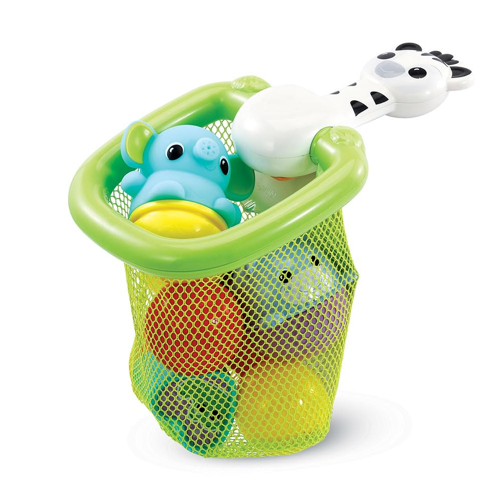 VTech Maxi-Badeset Set de joacă pentru baie cu 15 jucării, animale și bărci, 3 forme, 3 mingi, plasă de depozitare, cadou pentru copii de la 1 an (limba franceză)