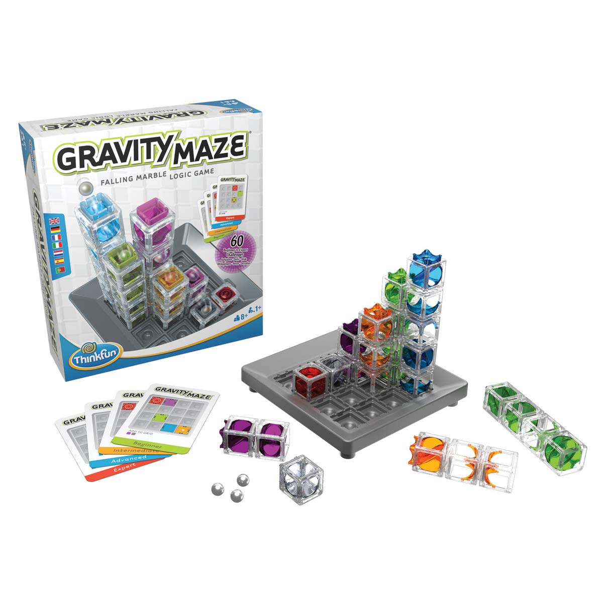 ThinkFun 76433 Joc de logică Gravity Maze Labirint cu bile captivant pentru copii de la 8 ani