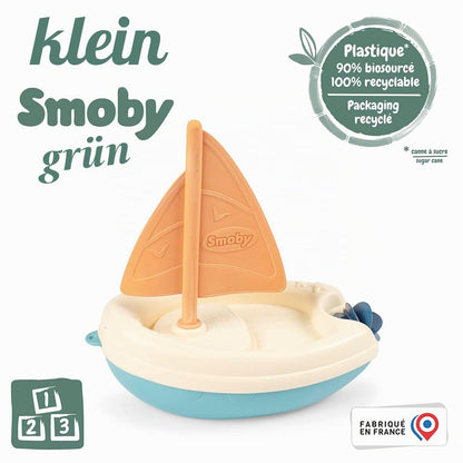 Smoby Little Green Barcă cu pânze jucărie din plastic biodegradabil de la 12 luni