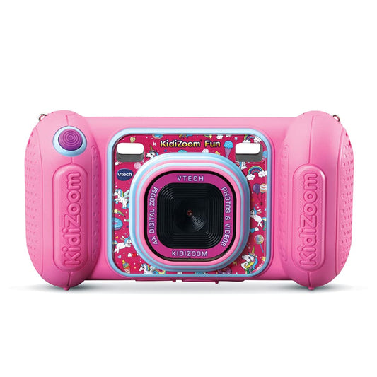 VTech KidiZoom Fun Rose - Cameră digitală pentru copii, 9 în 1, fotografii și videoclipuri, ecran color, filtre, rame și efecte amuzante, cadou pentru copii de la 3 la 10 ani.