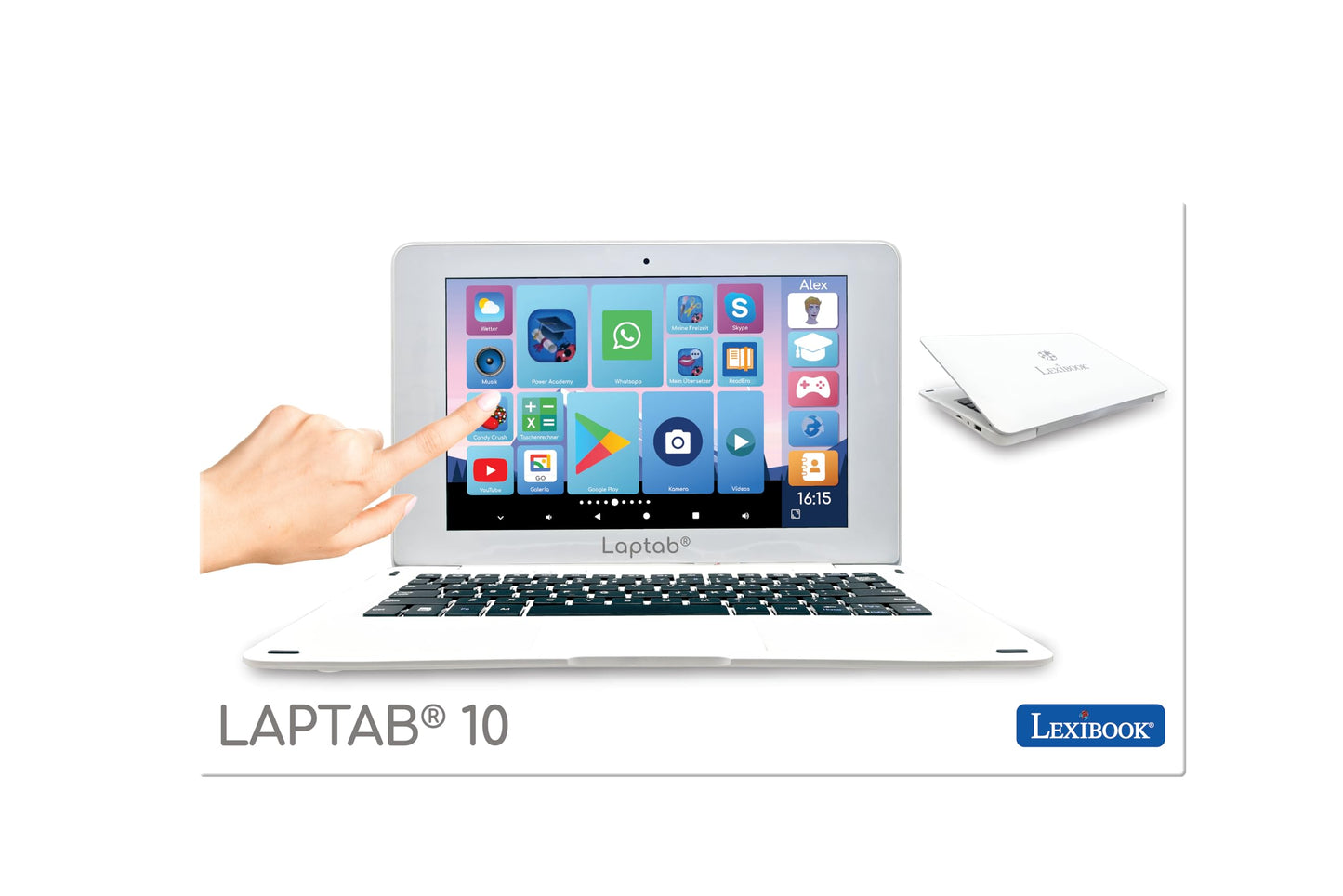 Lexibook LT10DE Laptab 10 Touchscreen Android, educational