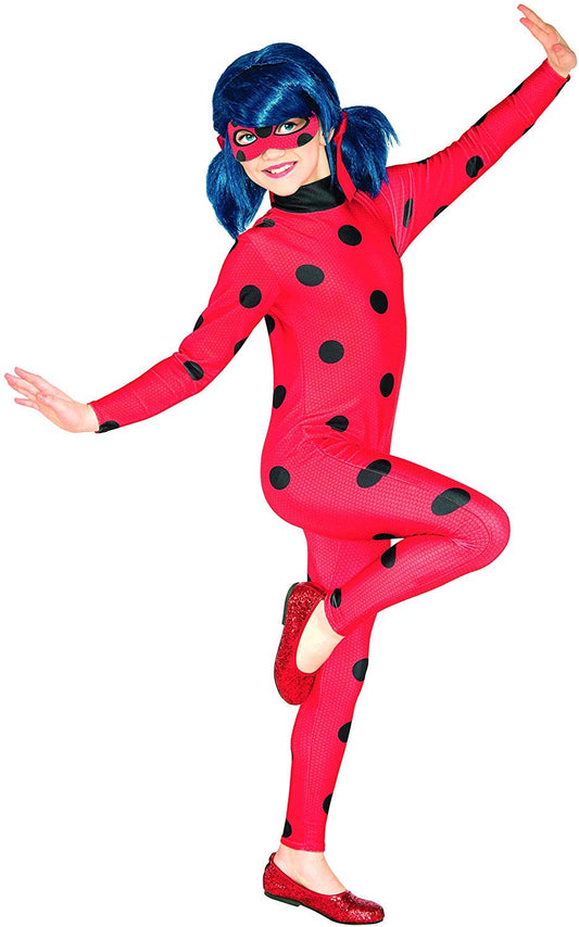 Costum Buburuza pentru copii, Ladybug, Miraculous, marimea L, 7-8 ani Rubies