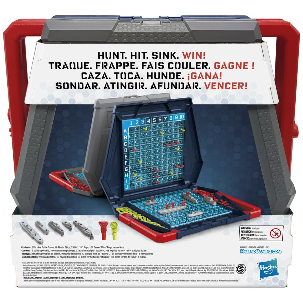 Hasbro Battleship Joc de societate clasic joc strategic pentru copii de la 7 ani