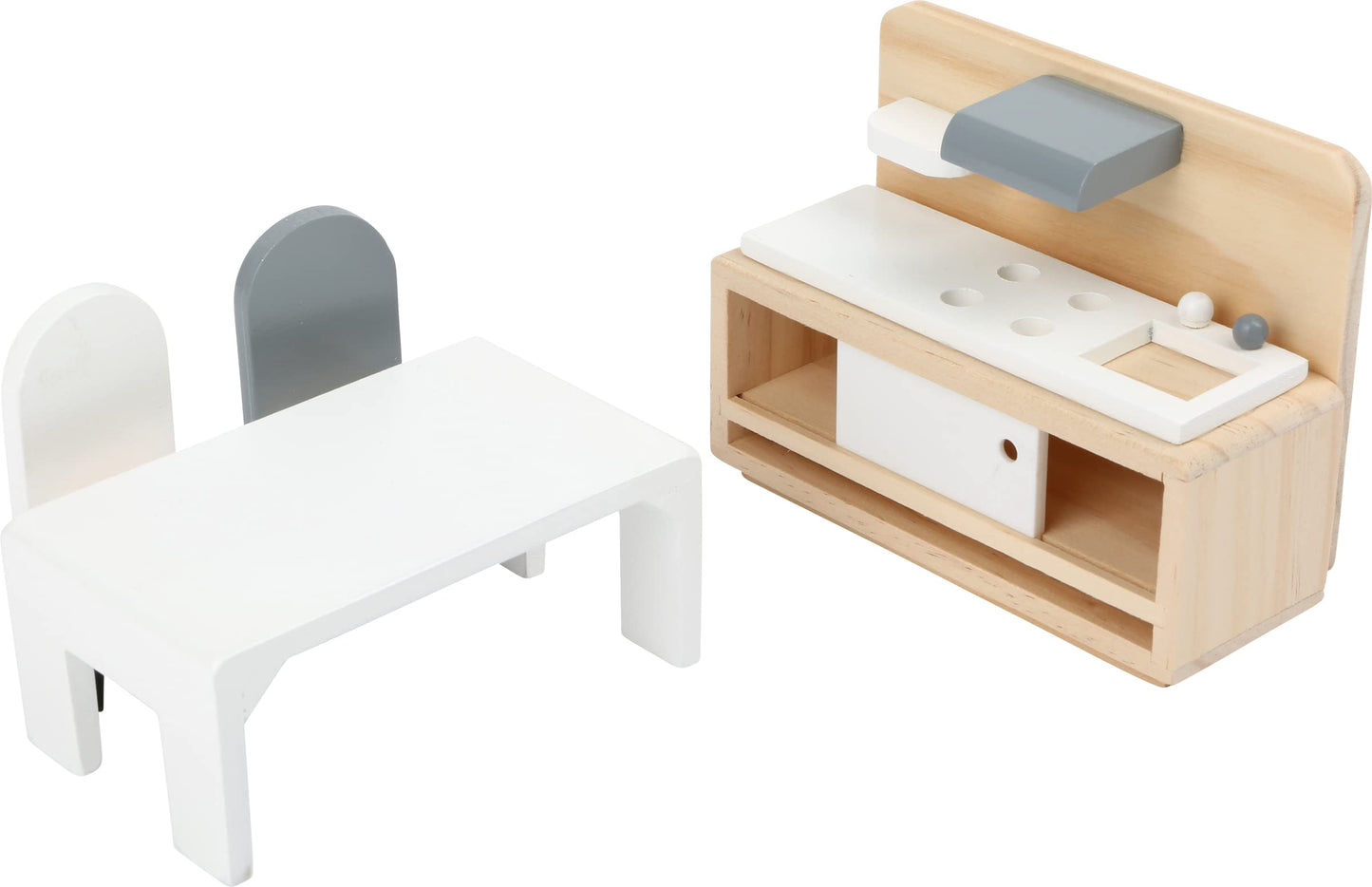 Small Foot 11414 Set mobilier păpuși din lemn, 3+ ani