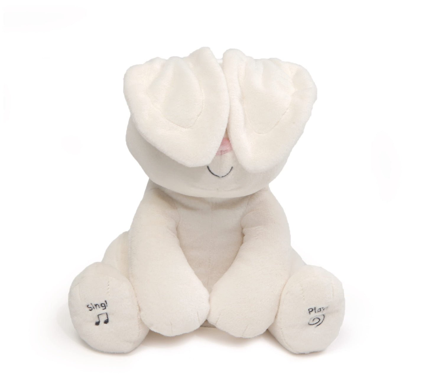 GUND Flora, iepurașul cântător și vorbitor - joacă Guck Guck cu urechile - german, aprox. 30 cm, de la 10 luni