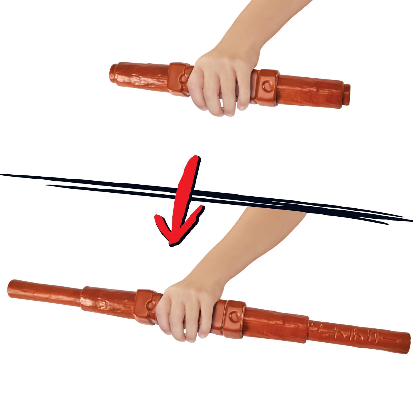 TEENAGE MUTANT NINJA TU8064 Set de arme de luptă cu funcție telescopică 4+ ani (violet)