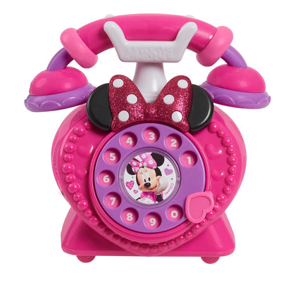Telefon de jucărie Disney Junior Minnie Mouse cu disc de apelare, efecte de lumină și sunet, pentru copii de la 3 ani, de la Just Play