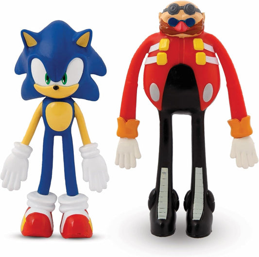 Set 2 Figurine Flexibile Sonic