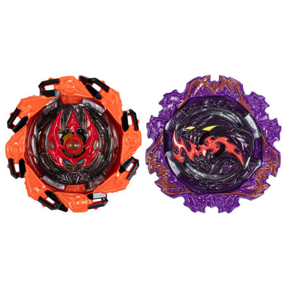 Set 2 jucarii Beyblade Burst QuadStrike Ambush Nyddhog N8 și Chain Poseidon P8 Multicolor