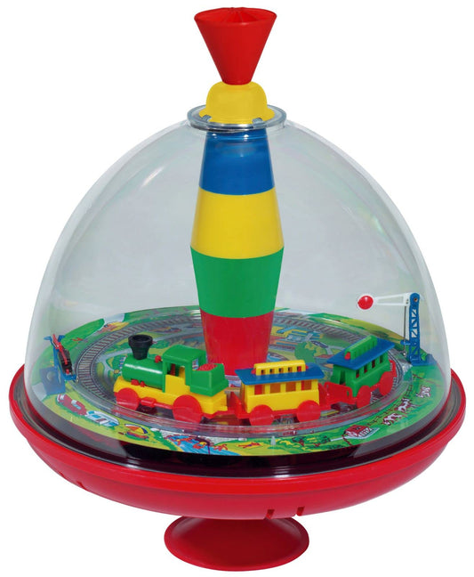 Lena 52120EC Panoramakreisel Eisenbahn Ø 19,5 cm - Titirez electric cu tren în mișcare, pentru copii de la 18 luni