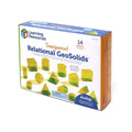Learning Resources Relational GeoSolids Set de corpuri geometrice 3D transparente pentru învățarea volumului de la 8 ani