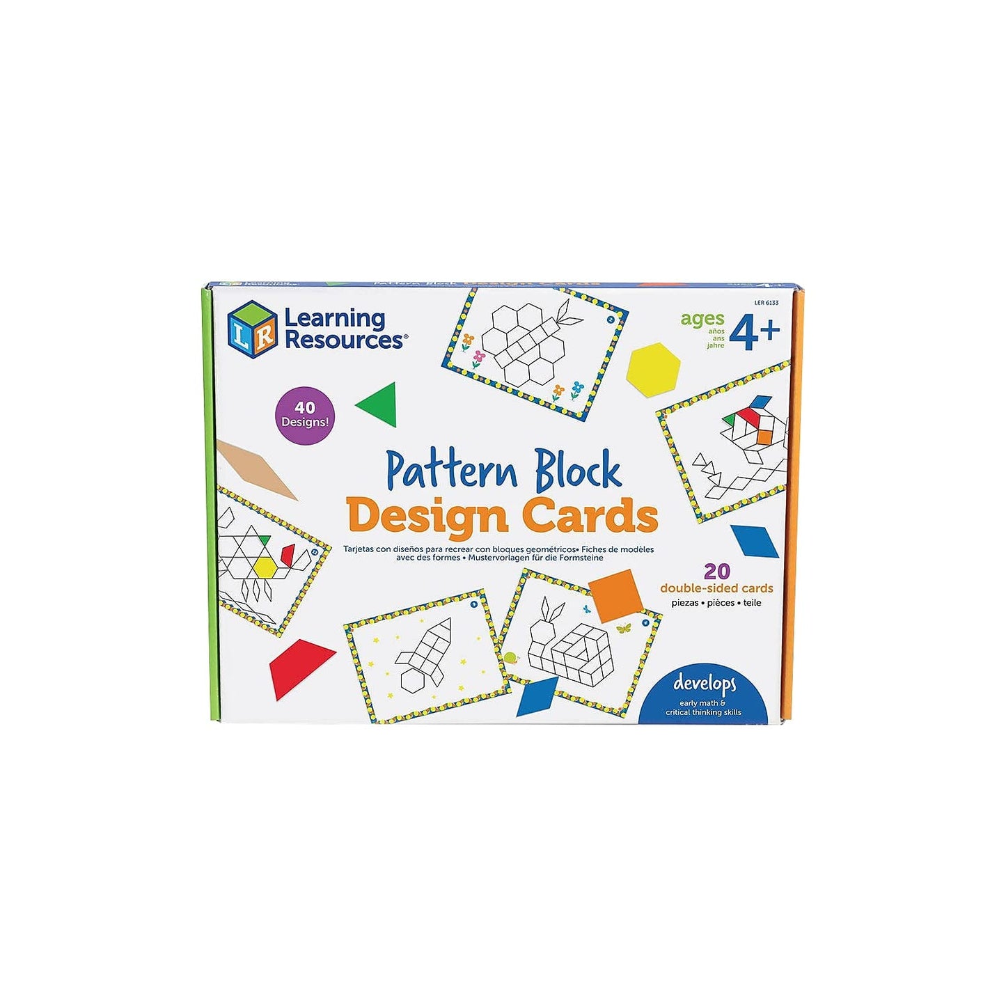 Learning Resources - set 20 de carduri duble Pattern Block Design Cards