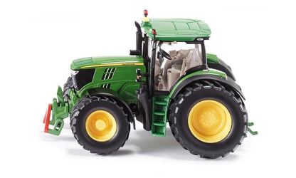 Siku 3282 John Deere 6210R Tractor jucărie din metal și plastic cu direcție oscilantă și cuplaj 1:32 verde