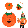 OUQIWEN ngyf-1 Costum de Halloween Dovleac pentru Copii cu Coș și Pălărie, pentru Băieți și Fete Cosplay Petrecere Halloween