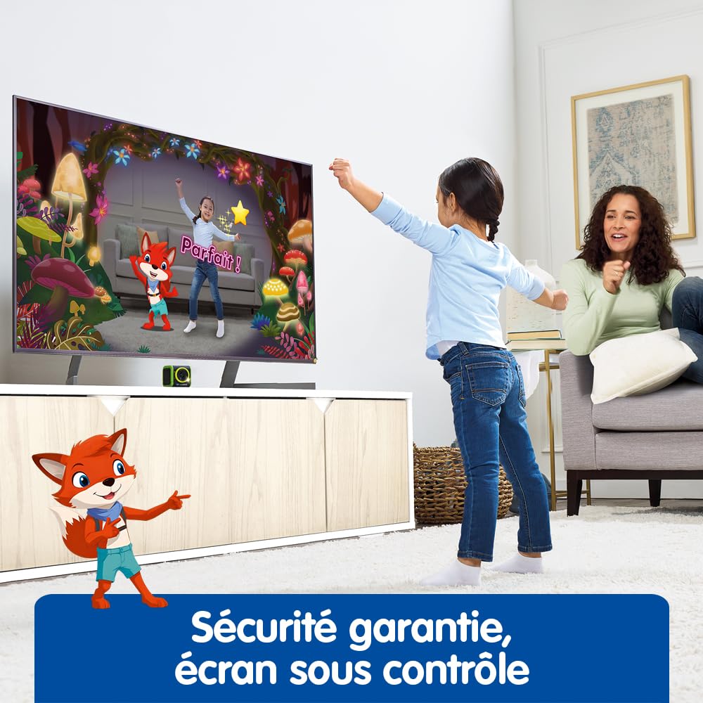 VTech LeapMOVE Consolă TV – Învățare prin mișcare cu 25 de aventuri și jocuri educaționale – Consolă pentru copii, Plug & Play, USB-C/HDMI – Cadou pentru copii de la 4 ani – Conținut în limba franceză