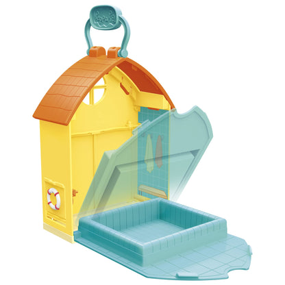 Set de joacă Peppa Pig - Aventurile lui Peppa la piscină, include 1 figură și 4 accesorii, potrivit pentru copii de la 3 ani.