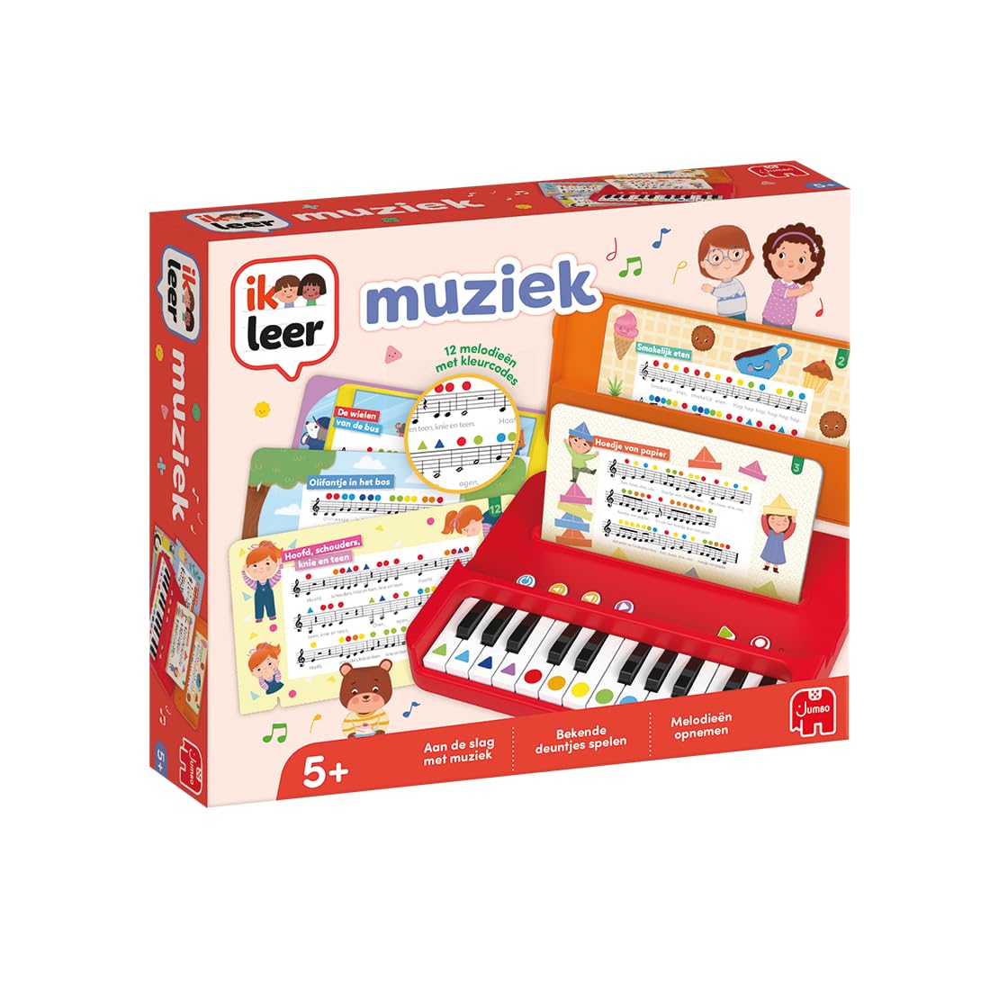 Ik Leer Ik Leer Set de joacă muzicală Pian electronic cu 12 cărți muzicale de la 5 ani