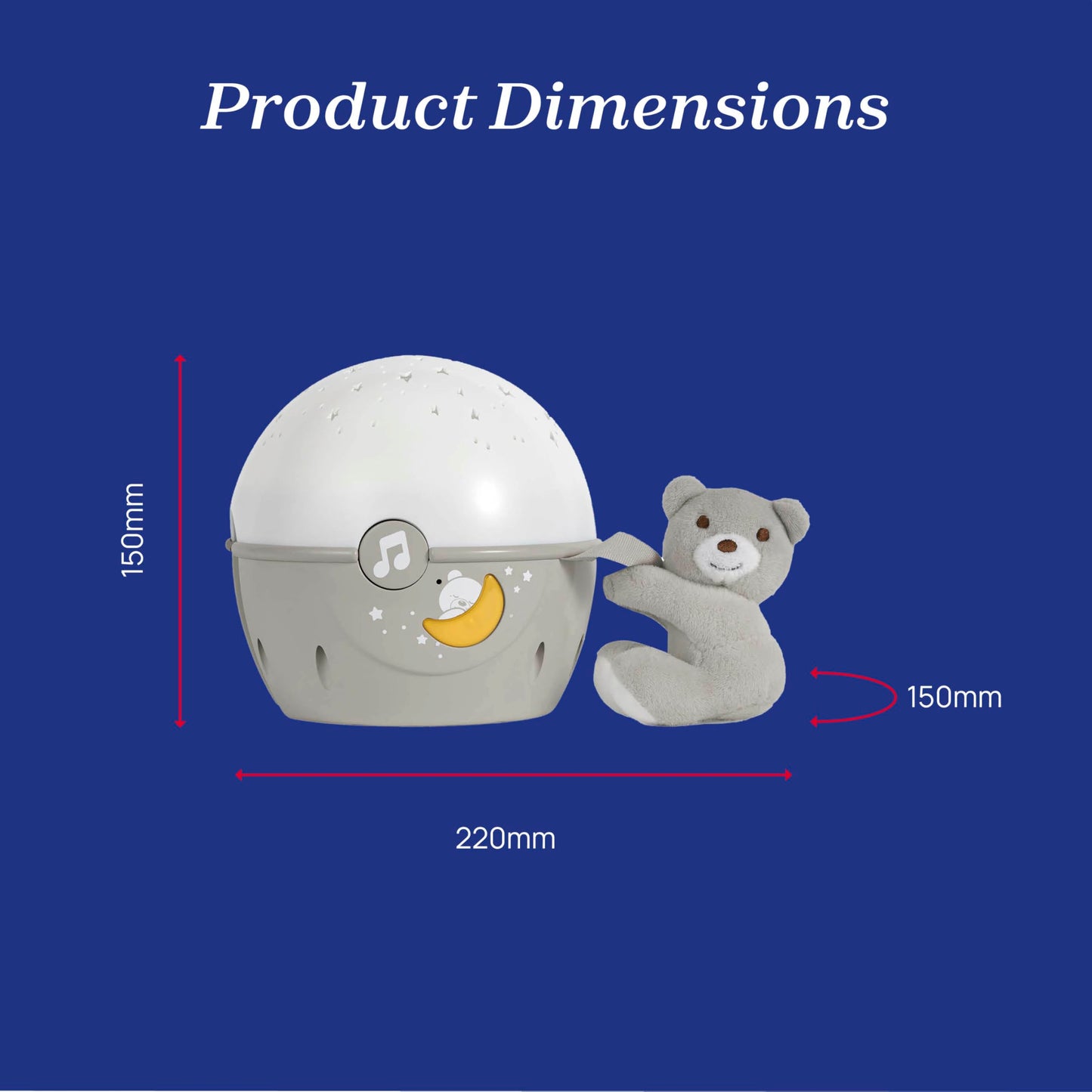 Chicco Next2Stars Proiector cer instelat, 0+ luni