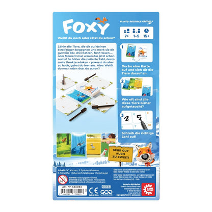 Game Factory 646083 Foxy Joc Memorie Animale, 7+ ani