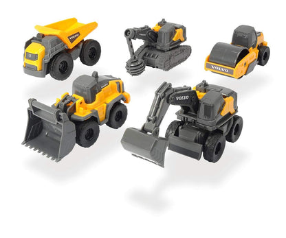 Dickie Toys Volvo Micro Workers, 5 vehicule șantier, 3+ ani