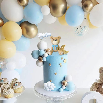 CHONGQILAO xiaoxiong Set decor tort ursuleț 33 piese pentru petrecere copii