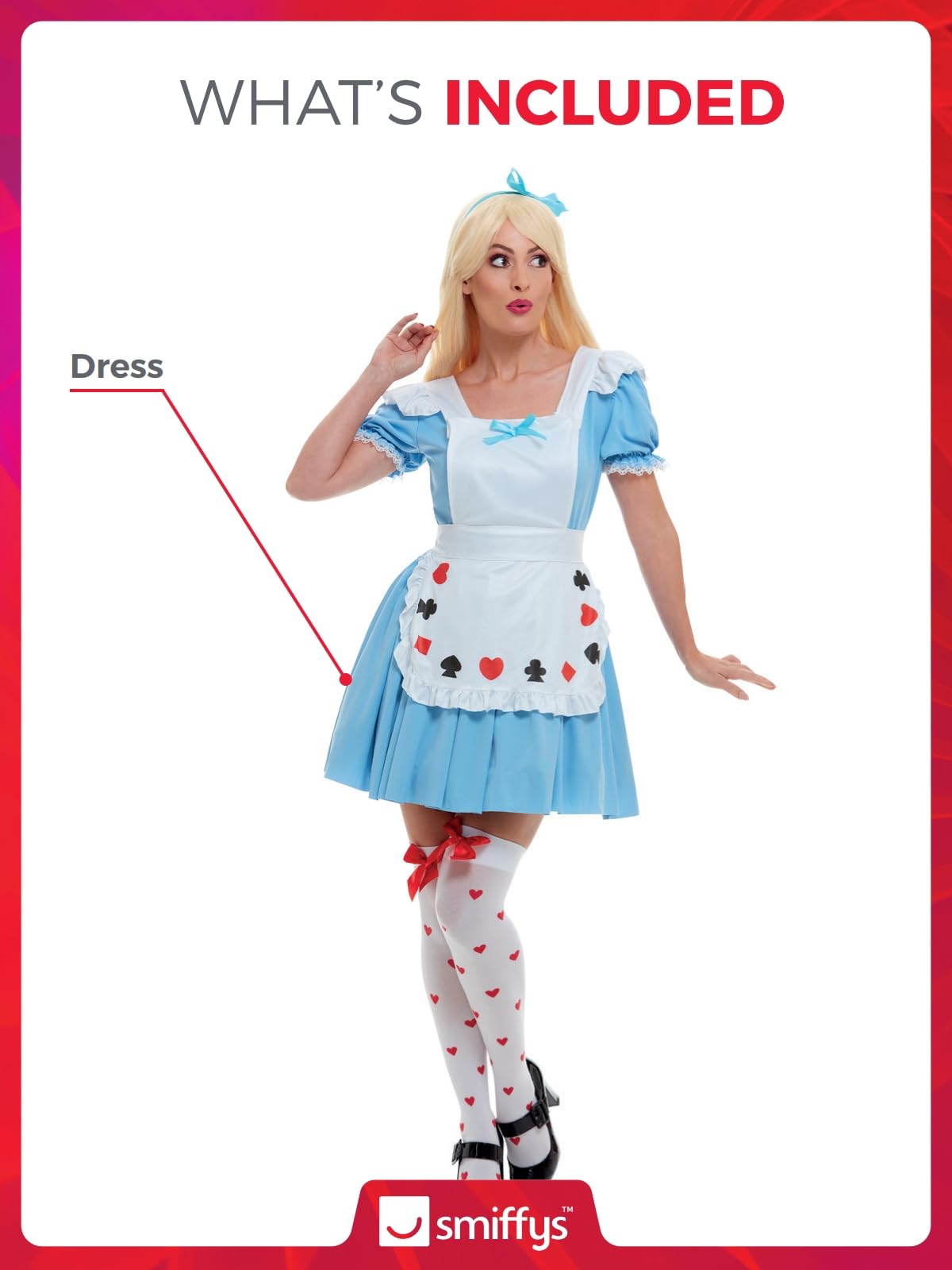 Smiffys Costum Cărți de Joc, femei