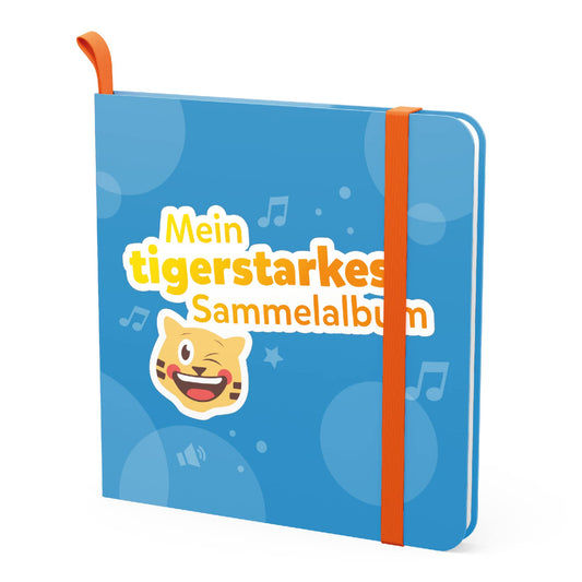 Album de colecție Tigermedia Tigercards albastru, inclusiv autocolante și poveste exclusivă pentru copii - idee de cadou pentru ziua de naștere, începerea școlii, Crăciun și Zâna Măseluță.