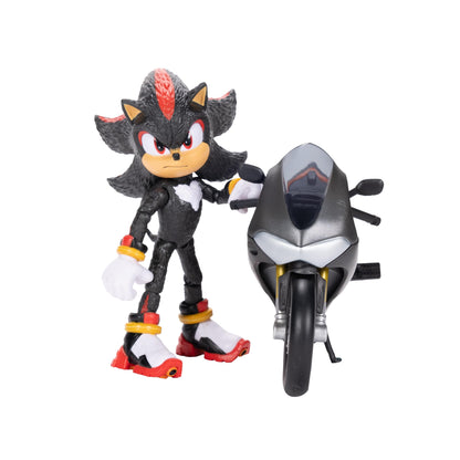 SONIC Figurina Shadow cu motocicleta, 13 cm