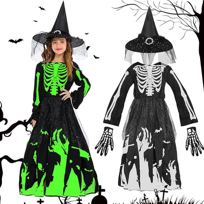 YeahBoom Costum Schelet Halloween pentru Fete