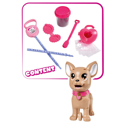 Simba 105893264 - ChiChi Love PooPoo Puppy Chihuahua Jucărie din Plastic cu Lesă, Gustări și Accesorii, pentru Copii de la 3 Ani