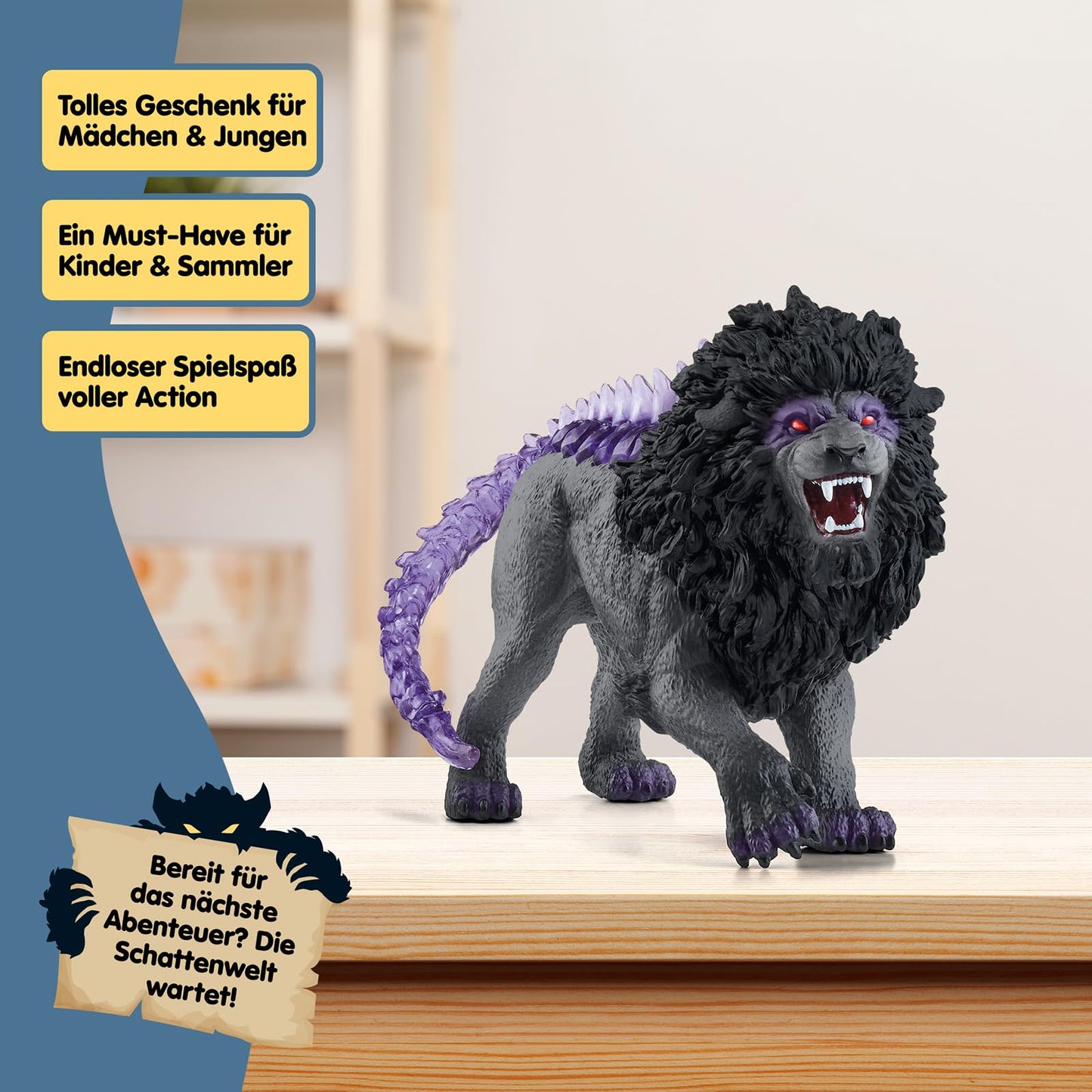 SCHLEICH ELDRADOR Creatures | Leul Umbrelor 42555 | Monstru ELDRADOR cu coadă transparentă | cadou minunat pentru fete și băieți | jucărie de la 7 ani | 14 x 5 x 9 cm
