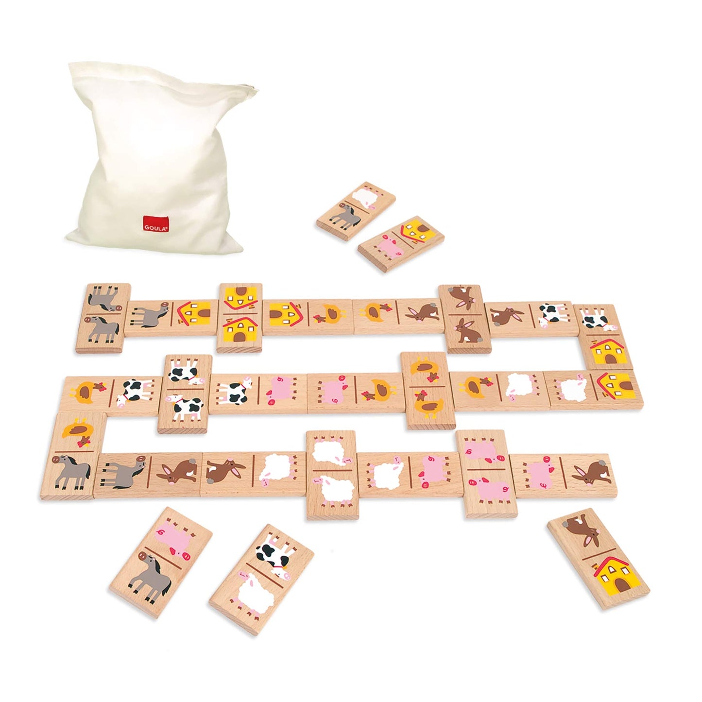 Goula Domino Animale, 28 piese