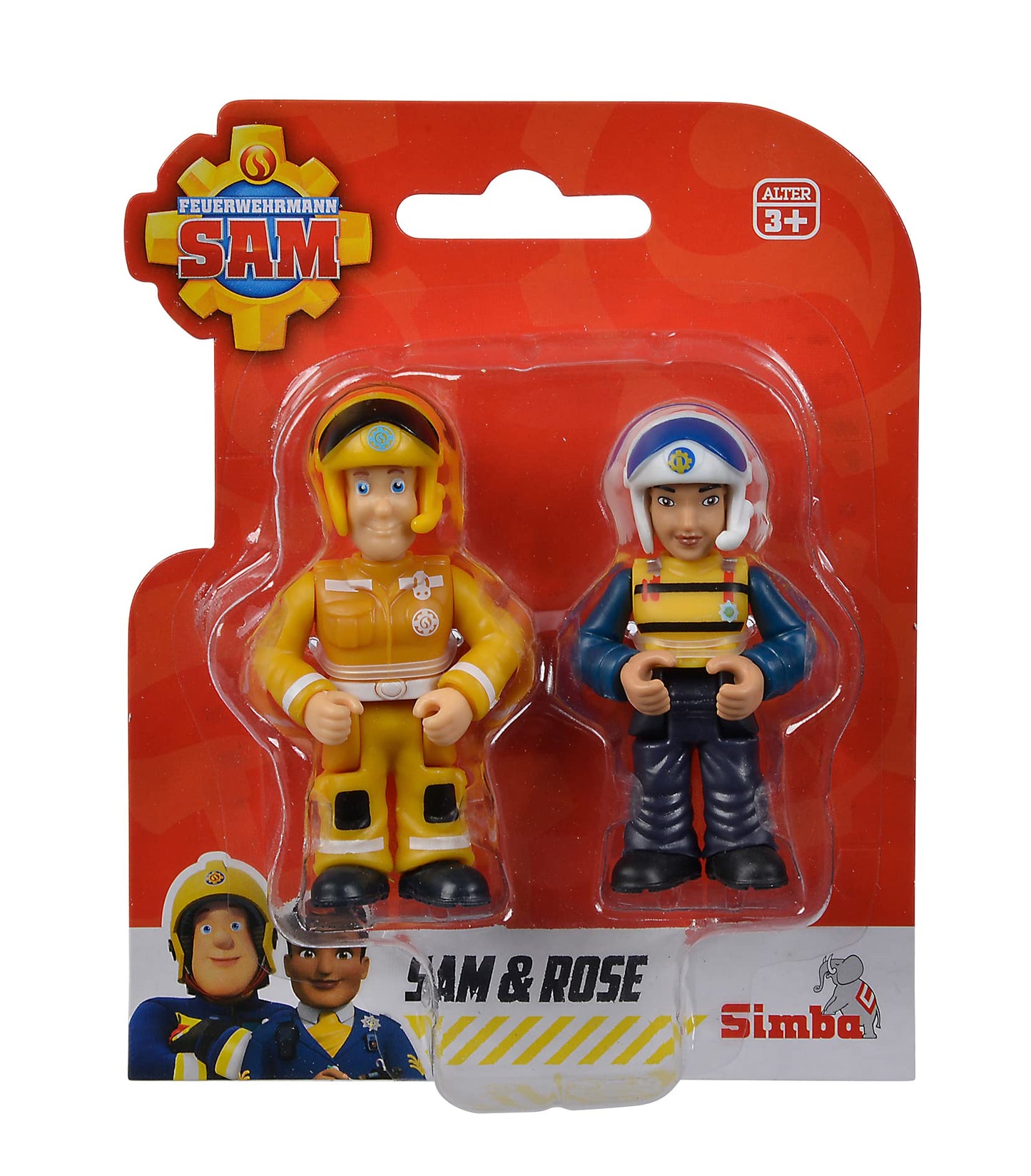 Simba Set figurine Pompierul Sam, 2 figurine, 7 cm, 3+ ani