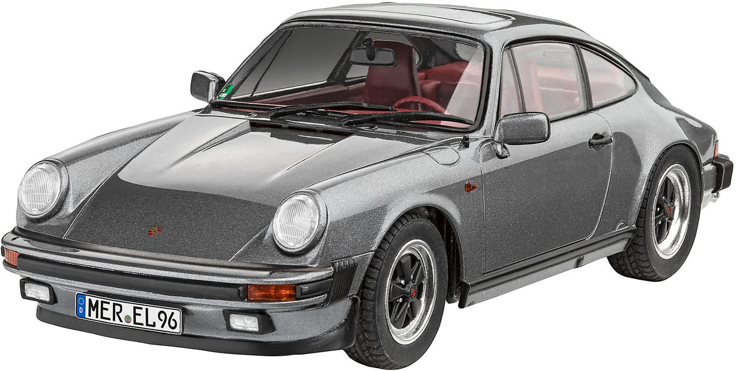 Revell 07688 Porsche 911 G Model Coupé, model auto de construit 1:24, 17,9 cm, kit de modelare pentru începători, de vopsit.