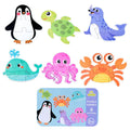 STIGORVI Puzzle lemn animale marine, 3+ ani