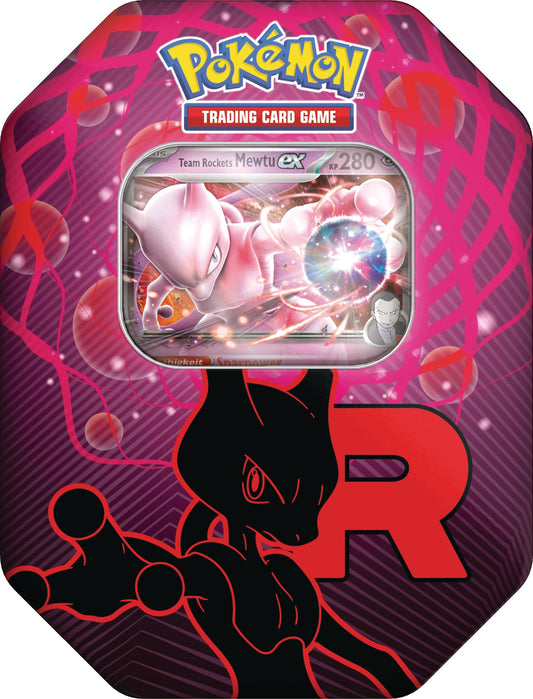 Pokémon TCG Cutie Tin Team Rocket Mewtu-ex, 4 boostere