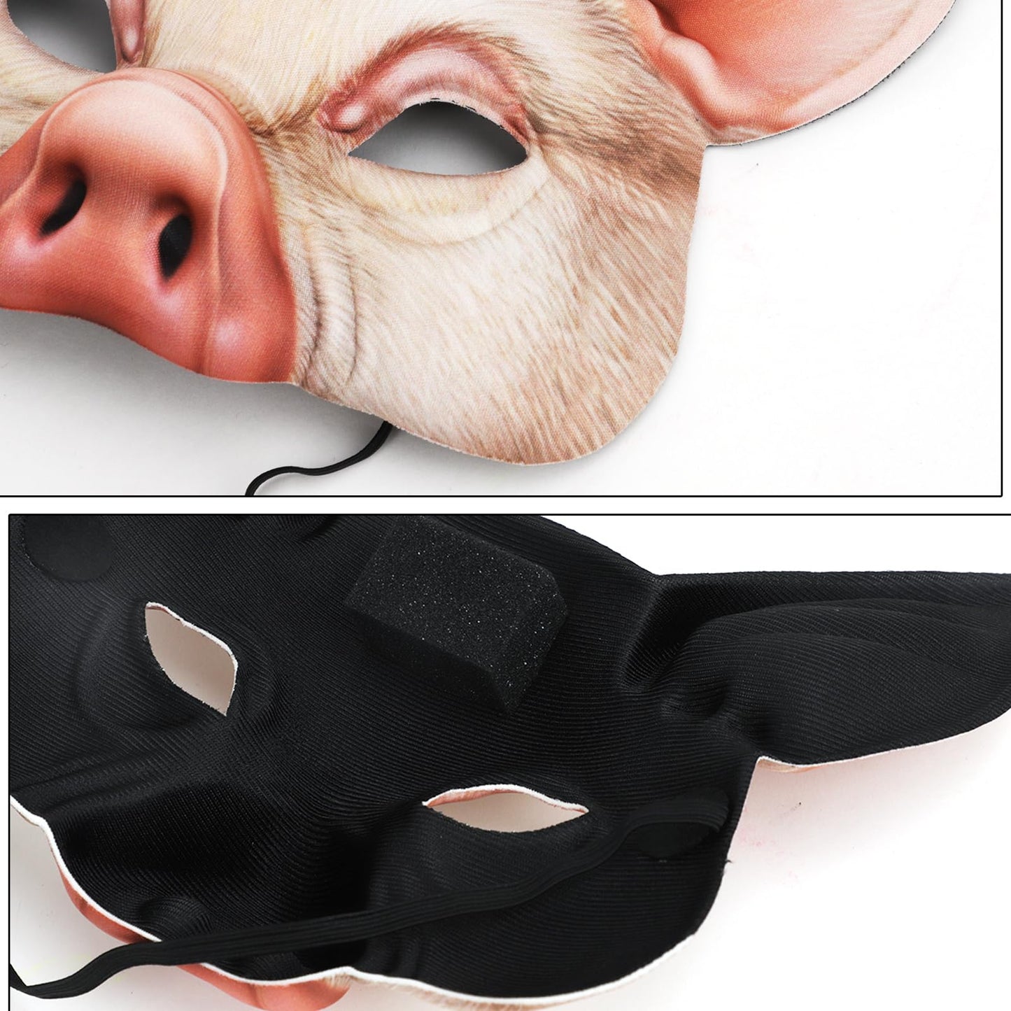 JIAHG Mască Halloween Porc, jumătate de față, EVA