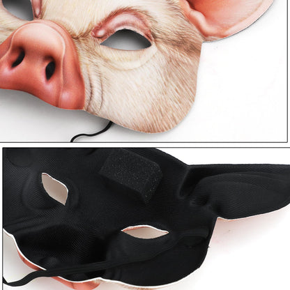 JIAHG Mască Halloween Porc, jumătate de față, EVA