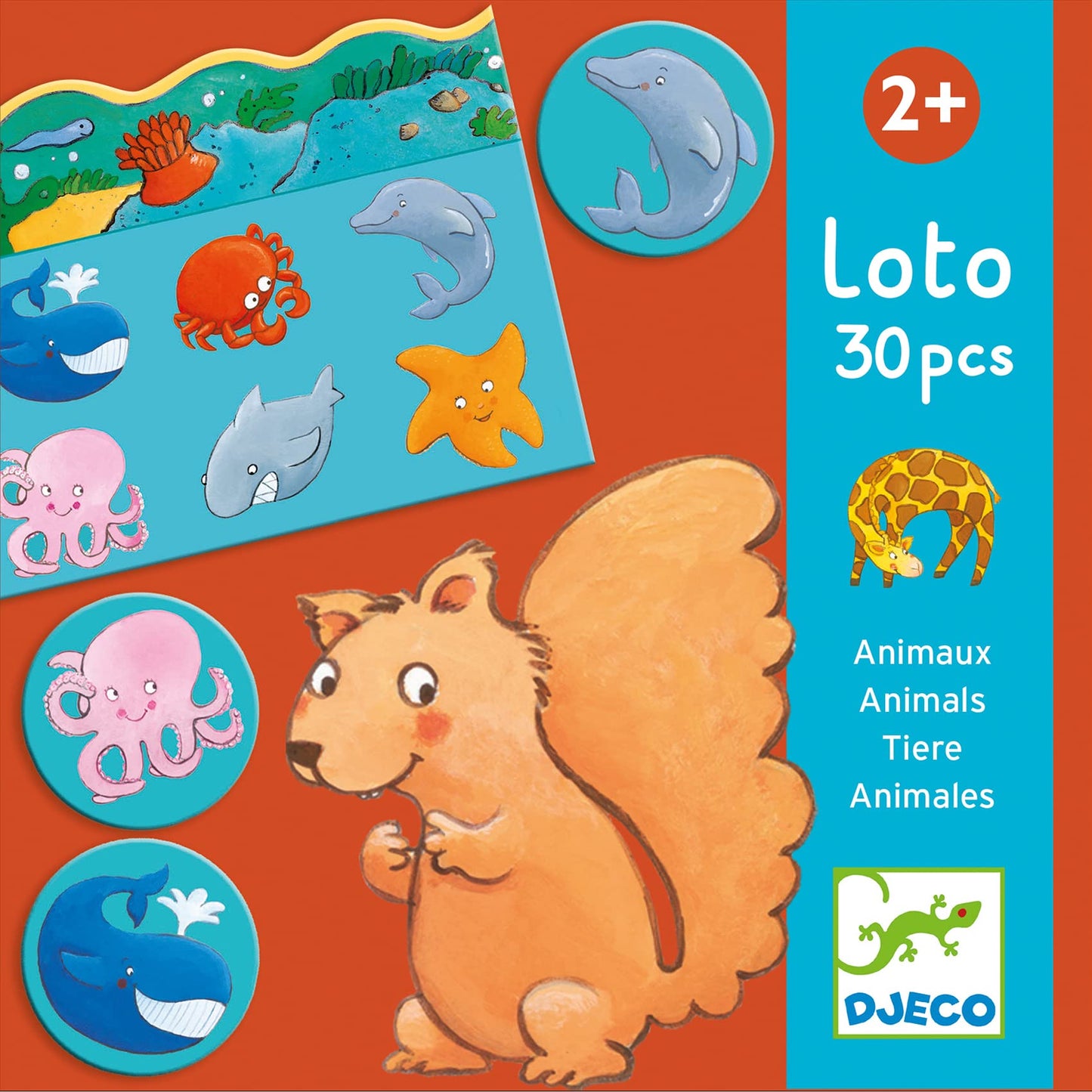 Djeco - Jocuri educative, Lotus, animale, multicolor (DJ08120)
