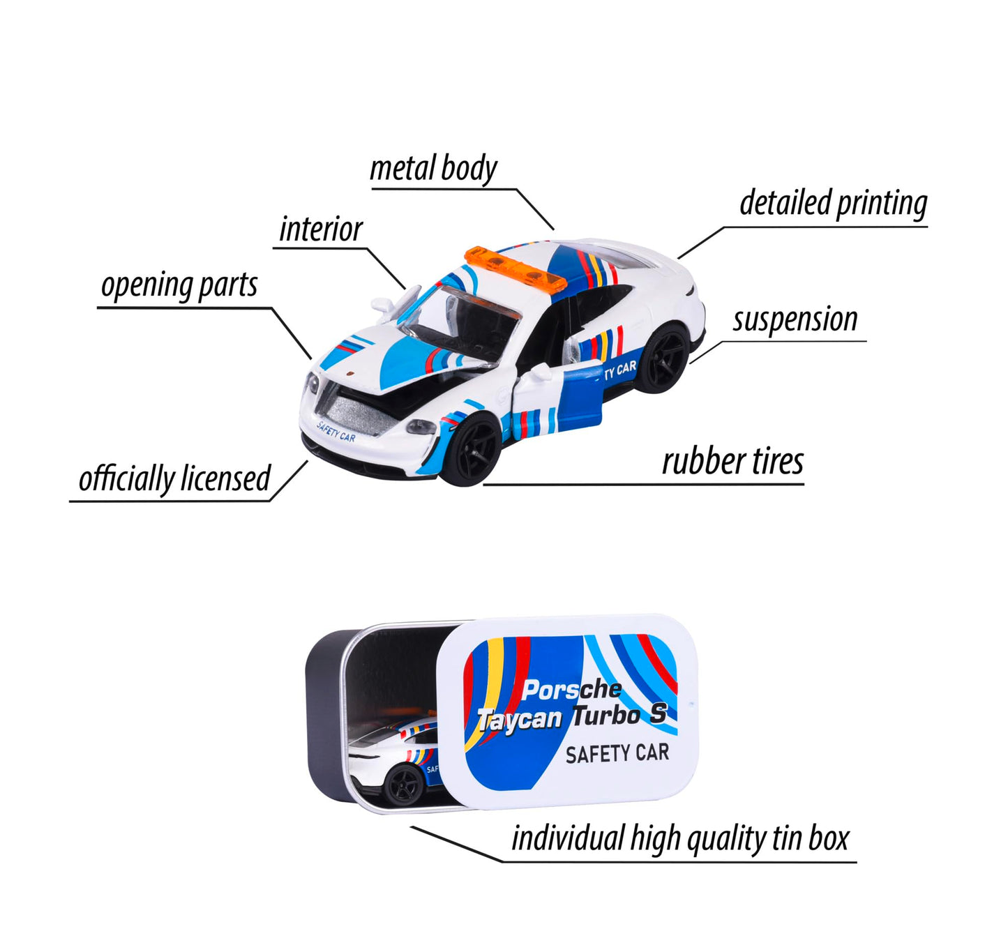 Majorette Porsche Motorsport Deluxe Taycan Turbo S Mașinuță de colecție 7,5 cm pentru copii de la 3 ani