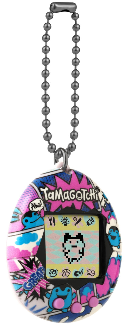 TAMAGOTCHI Bandai - Jucărie electronică originală Ginjirotchi, carte comică, multicolor, 42982, pentru copii de la 8 ani, revine cu animalul tău de companie preferat.