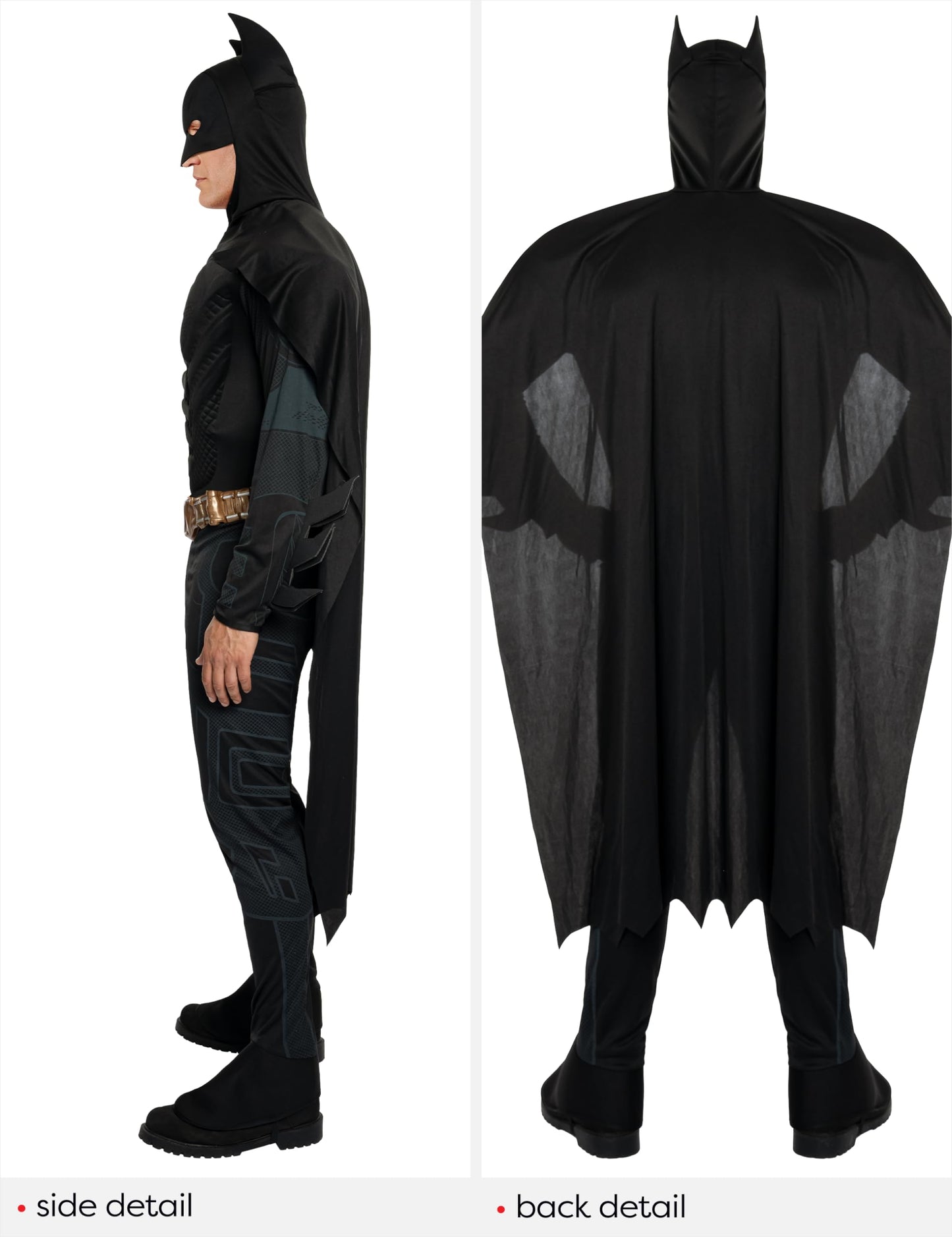 Costum Deluxe Batman pentru adulți Rubie's 3 880671 XL, Mărime XL, Negru, Halloween