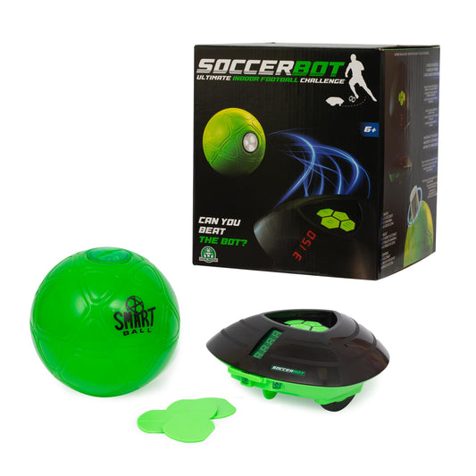 Minge Smart Soccer Bot, robot pentru interior, joc solo sau multiplayer, recomandat de la 3 ani, MR100, negru, M